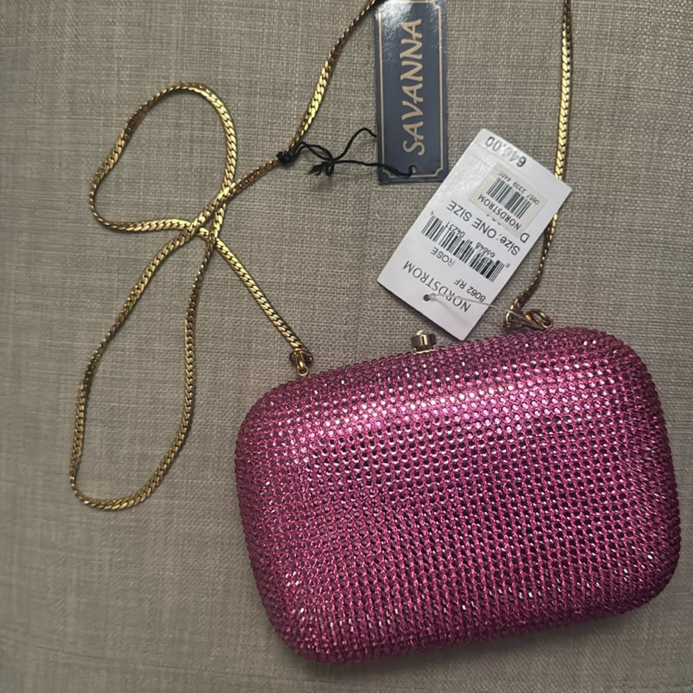 Savanna clutch pink NEW W TAGS